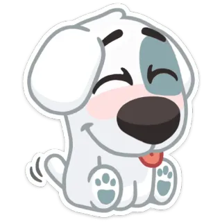 ☺️ perro, cachorro, lindo, animal, dibujos animados telegram sticker