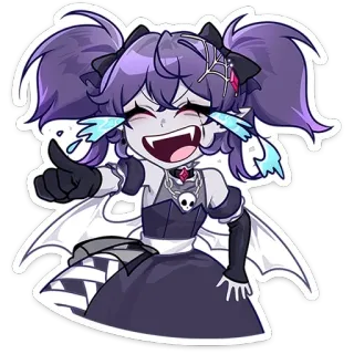 😂 anime, cartoon, vampire, gothic, halloween, cute, kawaii, monster telegram sticker