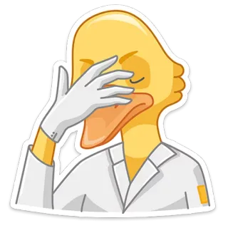 🤦‍♂️ 鸭子, 捂脸, 生气, 卡通, 鸟, 角色 telegram sticker