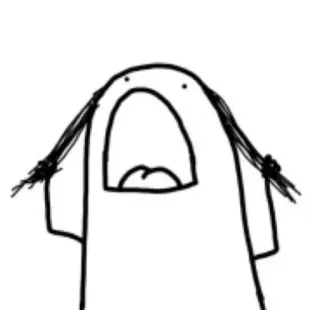 💟 boneco palito, desenho, desenho animado, engraçado, grito, meme whatsapp sticker