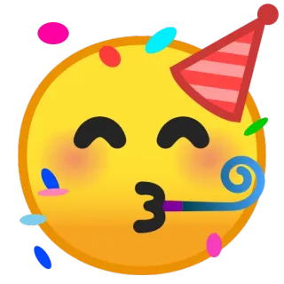 🥳 Emoji, Pesta, Perayaan, Topi, Konfeti, Peluit telegram sticker