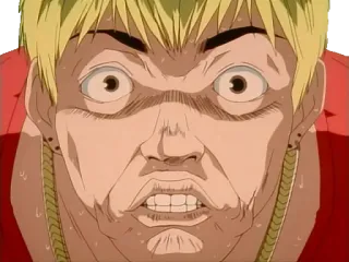 👀 Anime, Arrabbiato, Faccia, Espressione, Manga telegram sticker