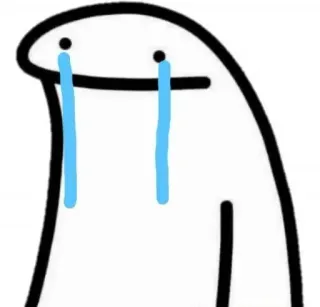 🥲 desenho animado, chorando, triste, lágrimas, emocional, blob telegram sticker