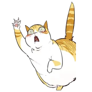 🤤 kucing, lucu, binatang, kartun, stiker, felin telegram sticker