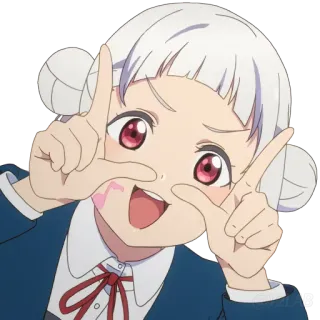 🙌 Аниме, Девушка, Милый, Персонаж, Мультфильм whatsapp sticker