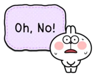 😳 Oh, No! molang, niedlich, hase, schockiert, cartoon telegram sticker