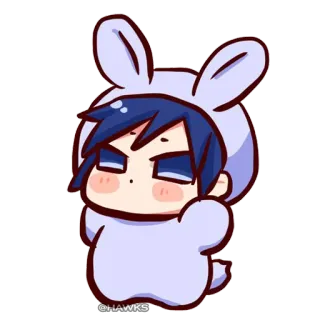 🐰 @HAWKS Chibi, Anime, Charakter, Hase, Kostüm whatsapp sticker