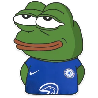 😌 Pepe the Frog 페페, 개구리, 밈, 만화, 첼시 telegram sticker