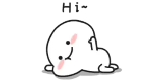 🍚 Hi~~ fofo, desenho animado, personagem, dedo do meio whatsapp sticker