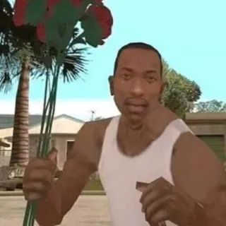 🤨 CJ Grand Theft Auto: San Andreas CJ, Grand Theft Auto, San Andreas, video game, character telegram sticker