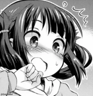 😱 anime, manga, cute, girl, blush, nervous telegram sticker