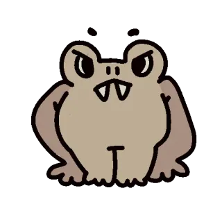 👹 rã, desenho animado, animal, ilustração, meme, engraçado, anfíbio telegram sticker