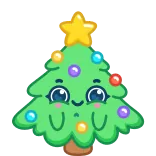 😱 Natal, pohon, liburan, dekorasi, imut, ornamen, bintang, meriah telegram sticker