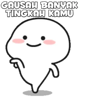 🍡 GAUSAH BANYAK TINGKAH KAMU Dessin animé, Mignon, Drôle, Personnage, Mème telegram sticker