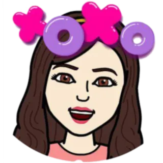 😘 XOXO cartone animato, ragazza, xoxo, amore, carino, amichevole, avatar, arte digitale telegram sticker