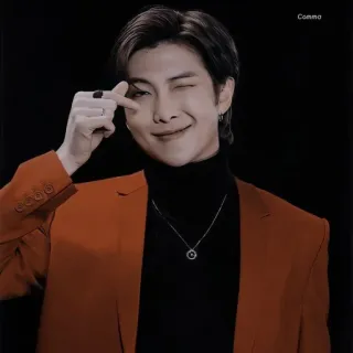 🤎 RM Comma kpop, rm, bangtan, bts, musik, sänger, koreanischer pop telegram sticker