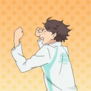 💗 Oikawa Haikyuu!! Anime, Haikyuu, Oikawa, Personaggio, Festa, Eccitato telegram sticker