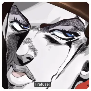 😒 I refuse! Anime, Recusa, Expressão, Close-up, Personagem telegram sticker