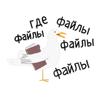 📁 Где файлы файлы файлы camar, burung, berkas, buku, pertanyaan telegram sticker
