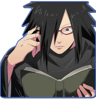 🤓 Madara Uchiha Naruto Anime, Manga, Uchiha, Madara, Naruto, Nhân vật, Kính, Đọc sách telegram sticker
