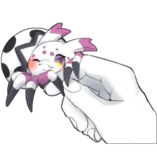 😌 spider, cute, cartoon, anime, kawaii, bug telegram sticker