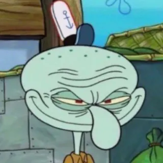 ➰ Squidward Tentacles SpongeBob SquarePants SpongeBob SquarePants, Squidward, cartoon, funny, character telegram sticker
