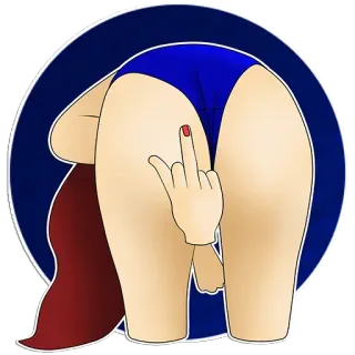 🤯 가운데 손가락, 엉덩이, 불쾌한, 제스처 telegram sticker