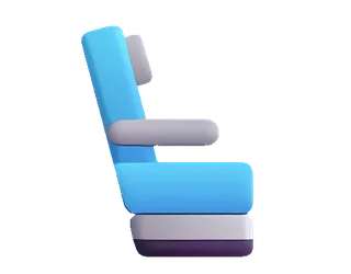💺 좌석, 의자, 가구, 파란색, 비행기 telegram sticker