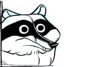 😐 rakun, binatang, kartun, lucu telegram sticker