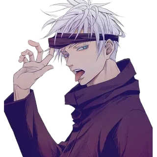 😜 Gojo Satoru Jujutsu Kaisen อนิเมะ, มังงะ, โกะโจ ซาโตรุ, มหาเวทย์ผนึกมาร, ตัวละคร telegram sticker