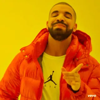 👌 Drake vevo meme, drake, approval, funny, internet meme telegram sticker