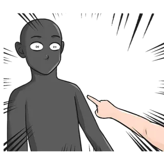 😳 가리키는, 남자, 충격, 놀람, 공포, 일러스트 telegram sticker