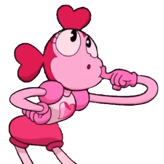 🤔 Spinel Steven Universe kartun, merah muda, Spinel, Steven Universe, karakter whatsapp sticker