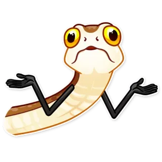 🤷‍♀️ cobra, dar de ombros, incerto, animal, desenho animado telegram sticker