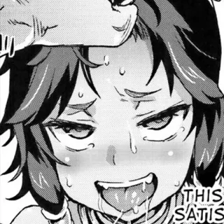 🤤 THIS SATIS anime, manga, character, sweat, face telegram sticker