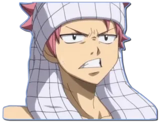 😒 Natsu Dragneel Fairy Tail anime, fairy tail, natsu, natsu dragneel, character, sticker telegram sticker