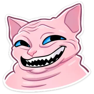 😃 Katze, Meme, Lustig, Tier, Ausdruck, Sphynx Katze, Gruselig telegram sticker