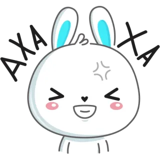 😄 Hase, Cartoon, Tier, Aufkleber, süß, Häschen telegram sticker