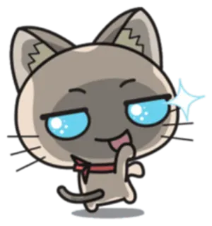 😏 cat, sticker, cute, cartoon, animal whatsapp sticker