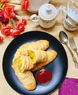 🍲 food, snacks, rolls, ketchup, tea, roses, culinary, cuisine telegram sticker
