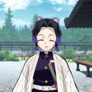 🦋 Shinobu Kocho Demon Slayer Аниме, Клинок, рассекающий демонов, Шинобу Кочо, Манга, Японский, Персонаж, Фанатское творчество whatsapp sticker