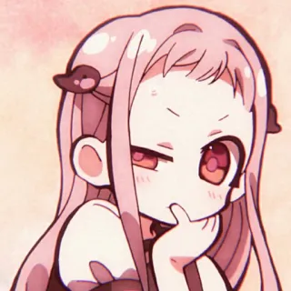 🐇 Yashiro Nene Toilet-bound Hanako-kun animé, manga, cheveux roses, mignon, fille, uniforme scolaire telegram sticker