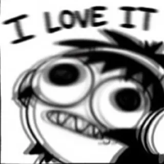 😍 I LOVE IT expressão, anime, meme, reação, amor, aprovação whatsapp sticker