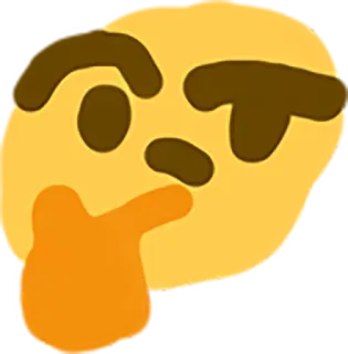 🤔 thinking, think, emoji, question, pondering telegram sticker
