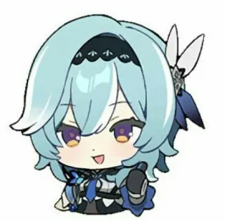 😎 Eula Genshin Impact eula, genshin impact, anime, sticker, chibi telegram sticker