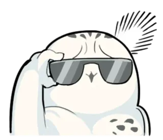 😎 dessin animé, lunettes de soleil, cool, chat, animal telegram sticker