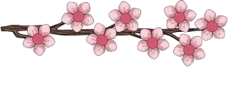 😥 cherry blossom, flower, branch, spring, floral, nature, pink whatsapp sticker