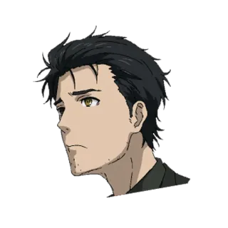 😞 Okabe Rintaro Steins;Gate Аниме, Врата Штейна, Окабе Ринтаро, Персонаж, Портрет telegram sticker