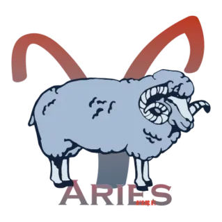♈ ARIES sterrenbeeld, horoscoop, ram, astrologie, teken telegram sticker