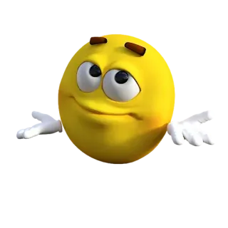 🤷‍♀️ Emoji, Joyeux, Jaune, Dessin animé, Émoticône, Visage telegram sticker